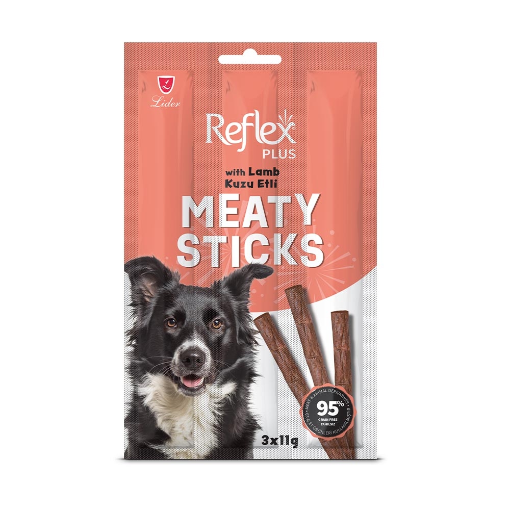 Reflex Plus Meaty Sticks Kuzulu Tahılsız Köpek Ödül Çubuğu 3x11 Gr