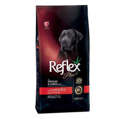 Reflex Plus Kuzulu & Pirinçli Orta ve Büyük Irk Köpek Maması 3 KG