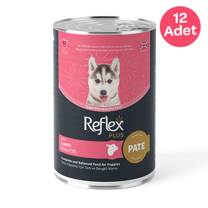 Reflex Plus pate içinde et parçacıklı yavru köpek maması 395 gr x 12