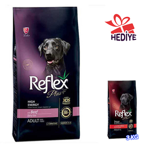 Reflex Plus High Energy Biftekli Köpek Maması 15 KG - Thumbnail