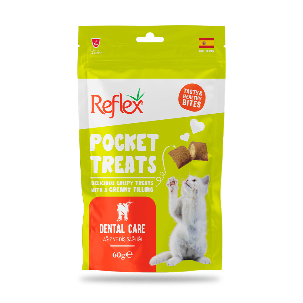 Reflex Pocket Treats Ağız ve Diş Sağlığı Yetişkin Kedi Ödül Maması 60gr