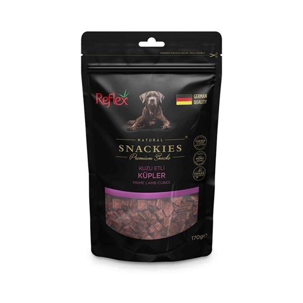 Reflex Snackies Kuzu Etli Küp Tahılsız Köpek Ödül Maması 170gr