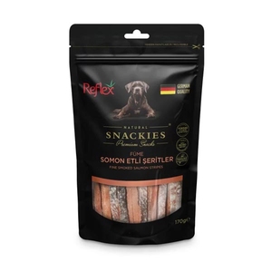 Reflex Snackies Natural Füme Somon Etli Şerit Köpek Ödül Maması 170gr - Thumbnail