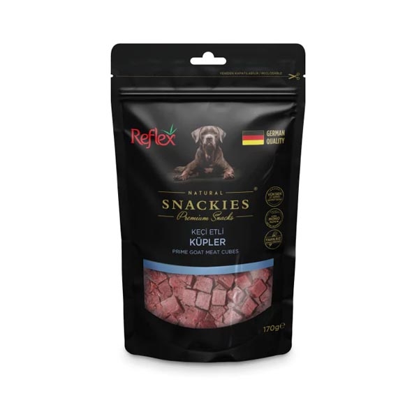 Reflex Snackies Natural Keçi Etli Küp Tahılsız Köpek Ödül Maması 170gr