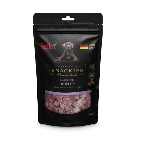 Reflex Snackies Natural Manda Etli Küp Tahılsız Köpek Ödül Maması 170gr