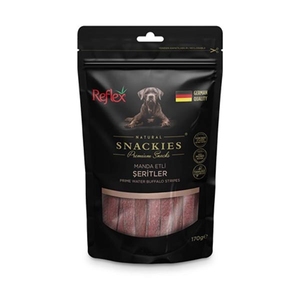 Reflex Snackies Natural Manda Etli Şerit Tahılsız Köpek Ödül Maması 170gr - Thumbnail