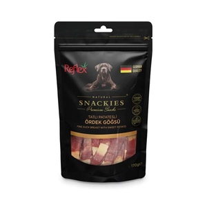 Reflex Snackies Natural Patatesli Ördek Göğsü Tahılsız Köpek Ödül Maması 170gr - Thumbnail