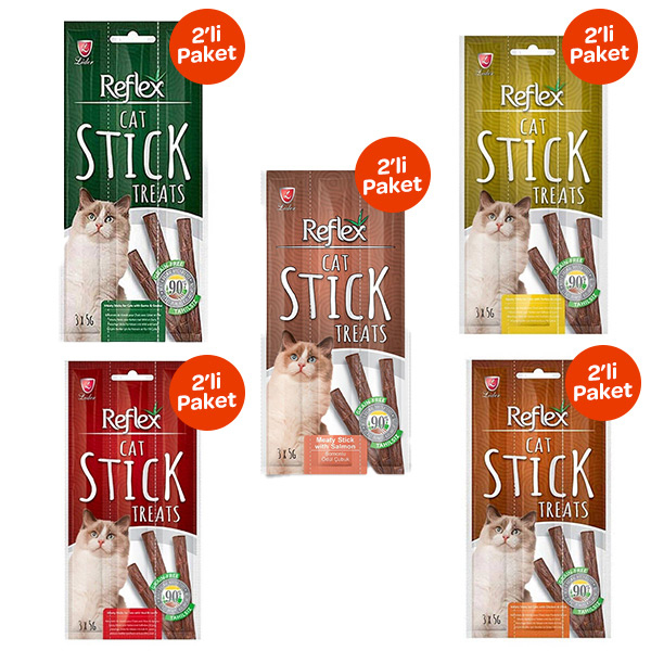 Reflex Stick Kedi Ödülü 3x5Gr 10 Paket Kedi Ödül Çubuğu Maması