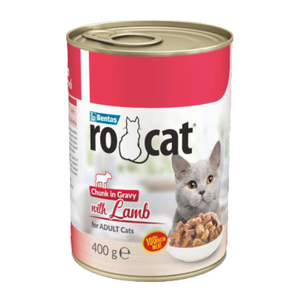 Ro-Cat Parça Etli Kuzulu Yetişkin Kedi Konservesi 400 Gr - Thumbnail