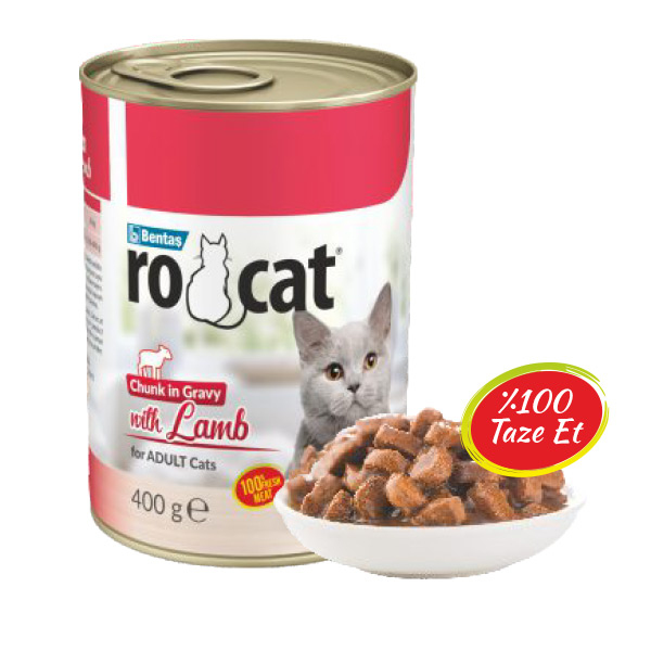 Ro-Cat Parça Etli Kuzulu Yetişkin Kedi Konservesi 400 Gr