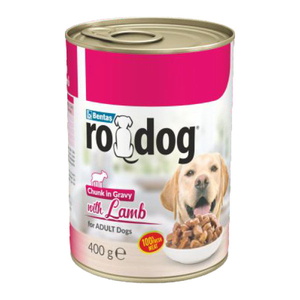 Ro-Dog Parça Etli Kuzulu Yetişkin Köpek Konservesi 400 Gr - Thumbnail