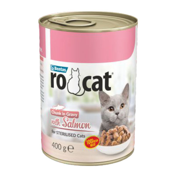 Ro-Cat Parça Etli Somonlu KısırlaştırılmışKedi Konservesi 400 Gr