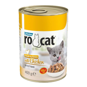 Ro-Cat Parça Etli Tavuklu Yavru Kedi Konservesi 400 Gr - Thumbnail