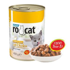 Ro-Cat Parça Etli Tavuklu Yavru Kedi Konservesi 400 Gr - Thumbnail