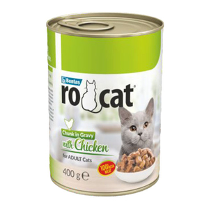 Ro-Cat Parça Etli Tavuklu Yetişkin Kedi Konservesi 400 Gr - Thumbnail