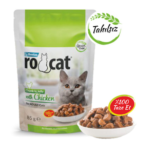 Ro-Cat Tavuklu Yetişkin Yaş Kedi Maması 85 Gr - Thumbnail