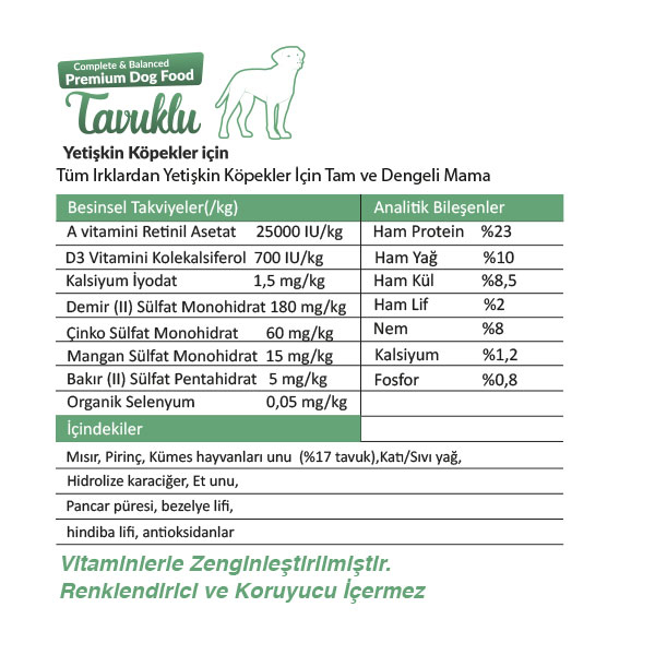 Ro-Dog Tavuklu Yetişkin Köpek Maması 15 Kg