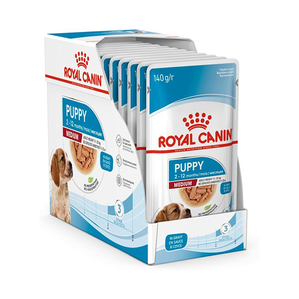 Royal Canin Medium Puppy Yaş Yavru Köpek Maması 140 gr * 10'lu