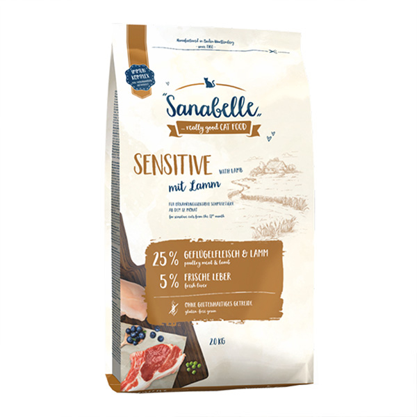 Sanabelle Glutensiz Kuzu Etli Sensitive Kedi Maması 2 kg