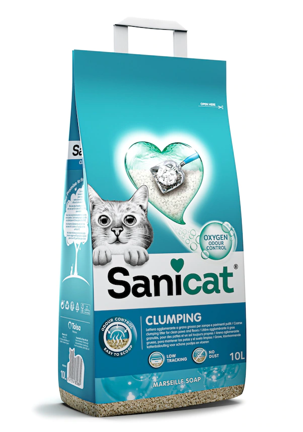 Sanicat Active Clumping White Marsilya Sabunlu Kedi Kumu 10 L