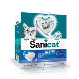 Sanicat Active White Ultra Topaklanan Oksijen Control Kedi Kumu 10 Lt - Thumbnail