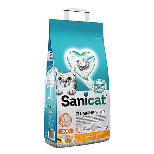 Sanicat Duo Vanilya ve Mandalina Kokulu Kedi Kumu 10 LT