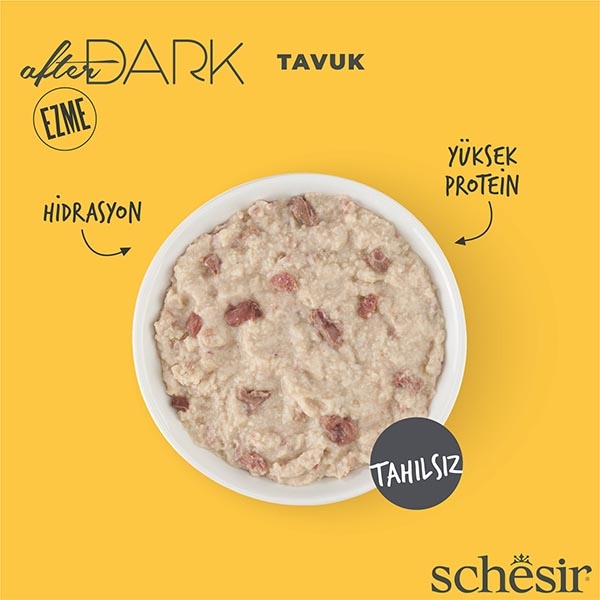 Schesir After Dark Tavuk Etli Pate Tahılsız Yaş Kedi Maması 80 Gr