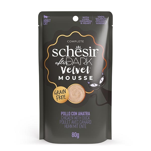 Schesir After Dark Tavuk ve Ördek Etli Pouch Yaş Kedi Maması 80 Gr