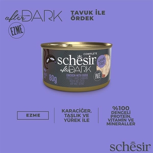 Schesir After Dark Tavuk ve Ördek Etli Tahılsız Yaş Kedi Maması 80 Gr - Thumbnail