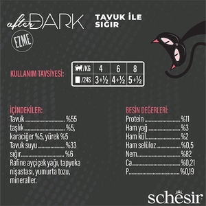 Schesir After Dark Tavuk ve Sığır Etli Pate Tahılsız Yaş Kedi Maması 80 Gr - Thumbnail