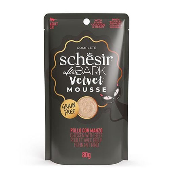 Schesir After Dark Tavuk ve Sığır Etli Pouch Yaş Kedi Maması 80 Gr