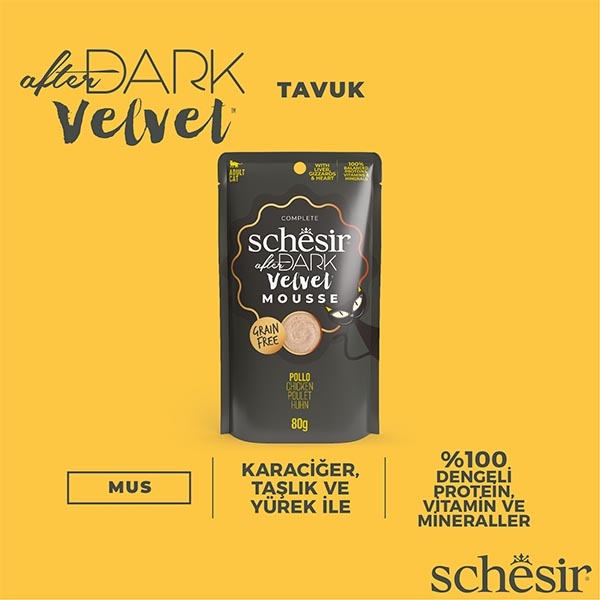 Schesir After Dark Tavuklu Pouch Yaş Kedi Maması 80 Gr