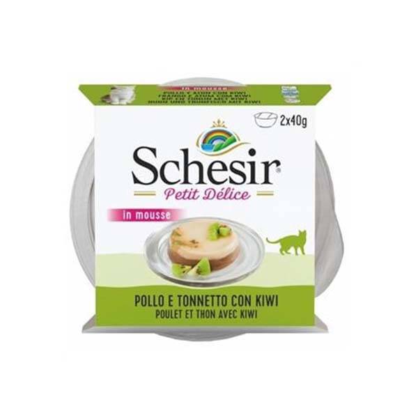 Schesir Delice Ton Tavuk ve Kivili Mousse Kedi Maması 2x40 gr