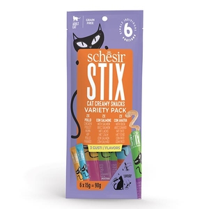 Schesir Stix Karışık Lezzetli Sıvı Kedi Ödülü 6x15 Gr - Thumbnail