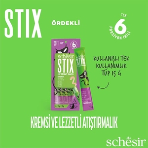 Schesir Stix Ördekli Sıvı Kedi Ödülü 6x15 Gr - Thumbnail