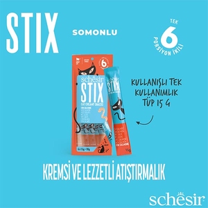 Schesir Stix Somon Balıklı Sıvı Kedi Ödülü 6x15 Gr - Thumbnail