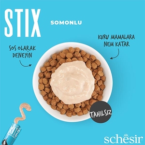 Schesir Stix Somon Balıklı Sıvı Kedi Ödülü 6x15 Gr - Thumbnail