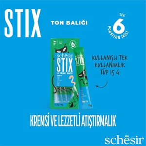 Schesir Stix Ton Balıklı Sıvı Kedi Ödülü 6x15 Gr - Thumbnail