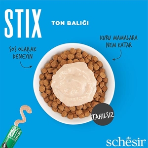 Schesir Stix Ton Balıklı Sıvı Kedi Ödülü 6x15 Gr - Thumbnail