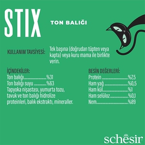 Schesir Stix Ton Balıklı Sıvı Kedi Ödülü 6x15 Gr - Thumbnail