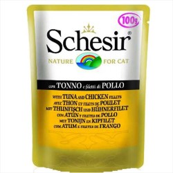 Schesir Ton Balıklı Ve Tavuklu Yaş Kedi Maması 100 GR