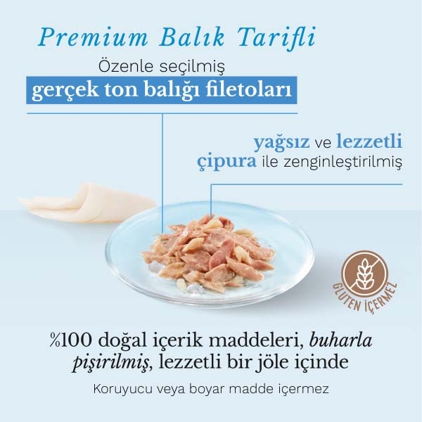 Schesir Ton ve Çipura Balıklı Kedi Konservesi 85 Gr