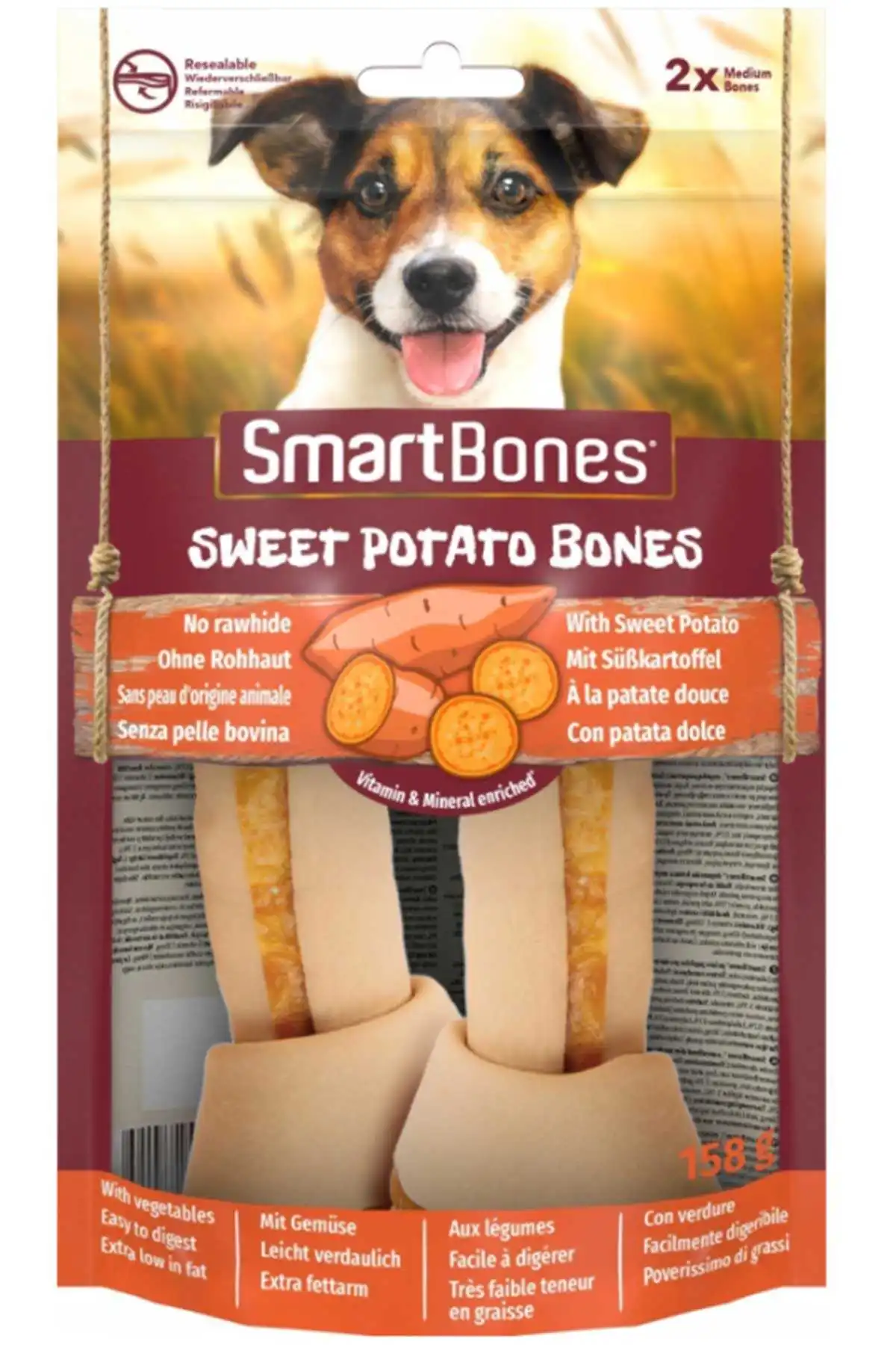 SmartBones - SmartBones Sweet Tavuklu ve Patatesli 2'li Köpek Ödülü 158 Gr