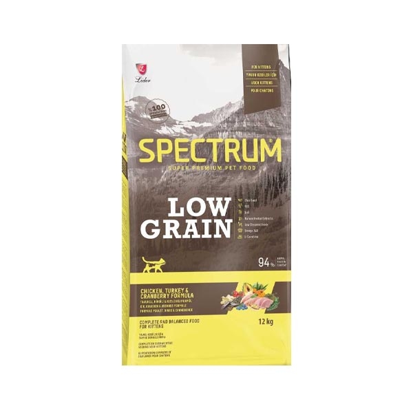 Spectrum Tavuklu Hindili Kızılcıklı Düşük Tahıllı Yavru Kedi Maması 12 kg