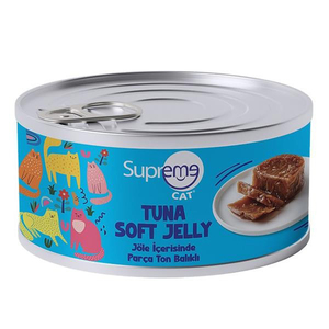 Supreme - Supreme Cat Ton Balıklı Jöle İçerisinde Yetişkin Konserve Kedi Maması 85 Gr