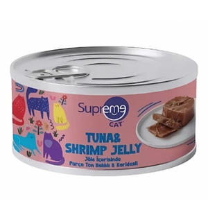 Supreme - Supreme Cat Ton Balıklı Ve Karidesli Jöle İçerisinde Yetişkin Konserve Kedi Maması 85 Gr 