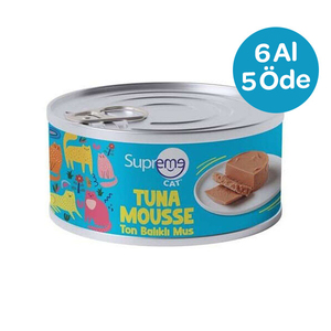 Supreme - Supreme Ton Balıklı Püre Şeklinde Yaş Kedi Maması 85 gr ( 6 Al 5 Öde)