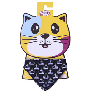 Tigres - Tigres Team Kral Tacı Desenli Fular Kedi Tasması