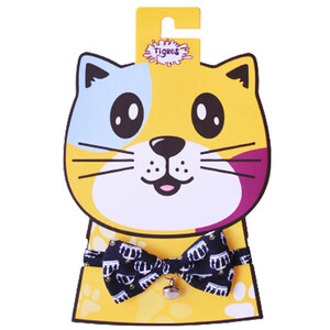 Tigres - Tigres Team Kral Tacı Desenli Papyon Kedi Tasması