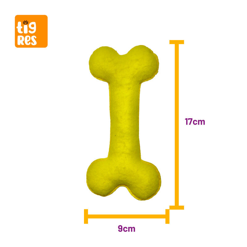 Tigres Venator Kemik Şeklinde Sarı Mini Köpek Oyuncağı - 3